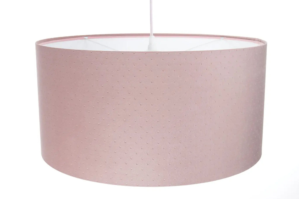Suspension cylindre en tissu rose poudré, quatre tailles S à XL