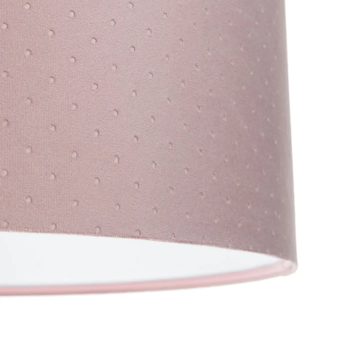 Suspension cylindre en tissu rose poudré, quatre tailles S à XL