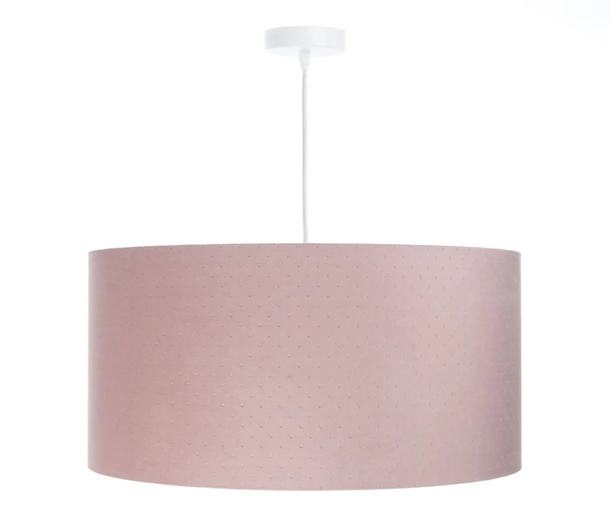 Suspension cylindre en tissu rose poudré, quatre tailles S à XL