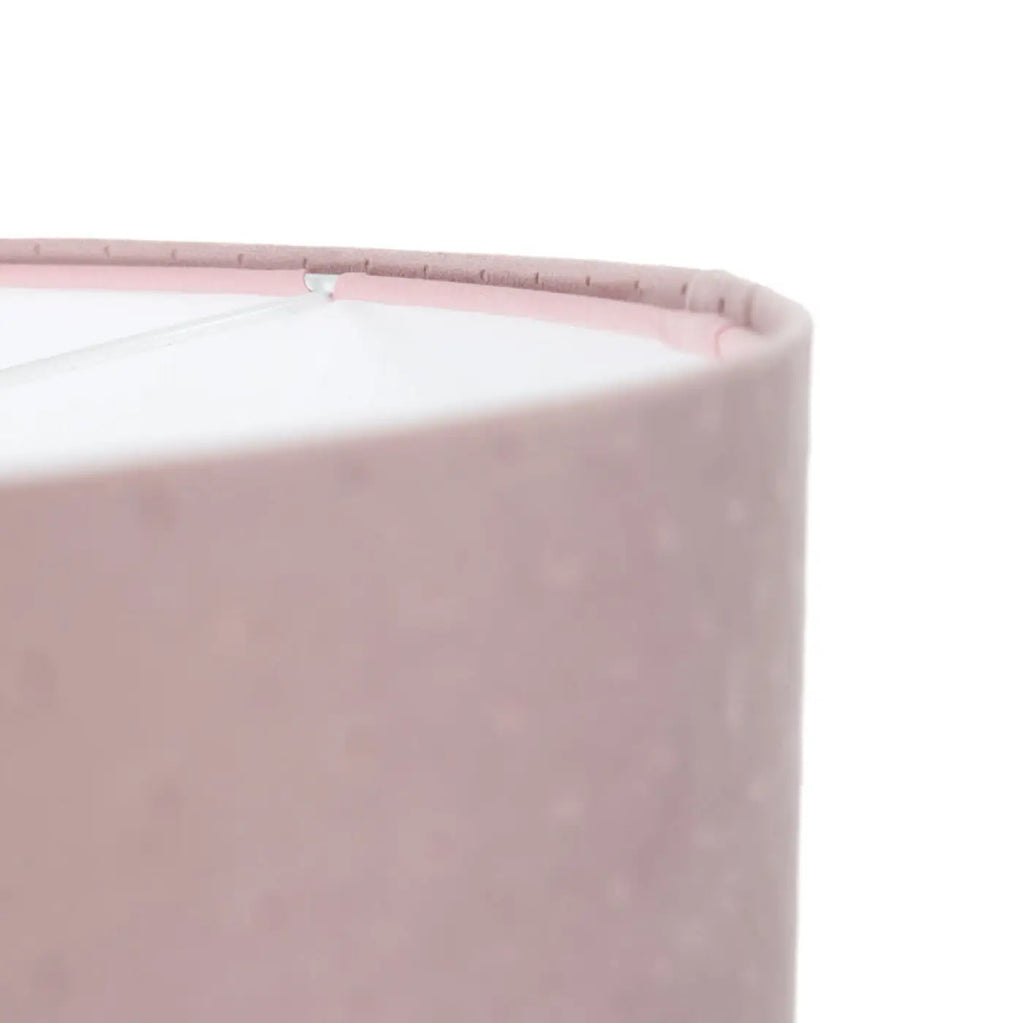 Suspension cylindre en tissu rose poudré, quatre tailles S à XL