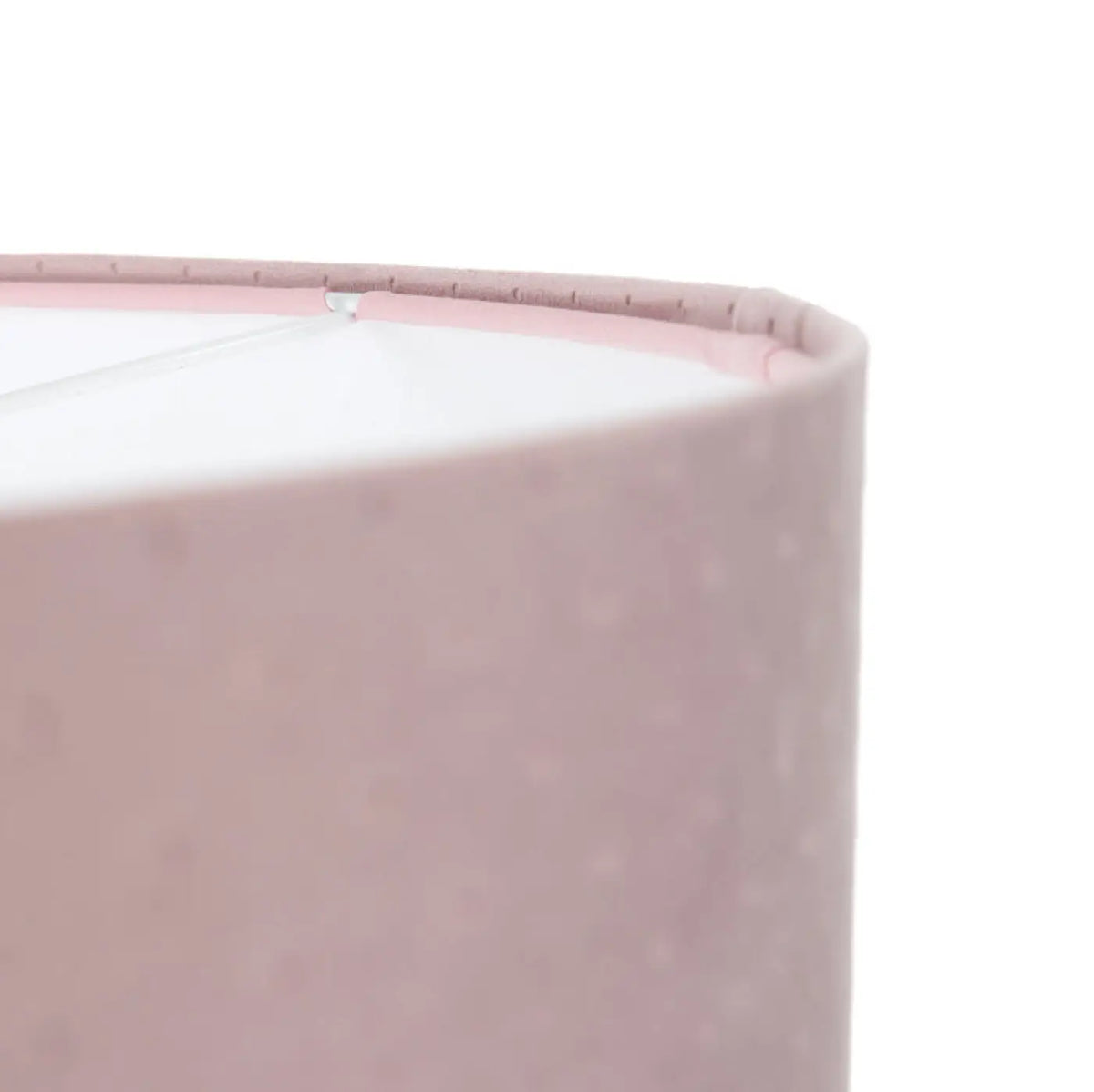 Suspension cylindre en tissu rose poudré, quatre tailles S à XL