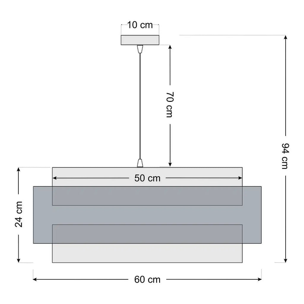 Suspension en tissu rose pâle et blanc, lumière tamisée