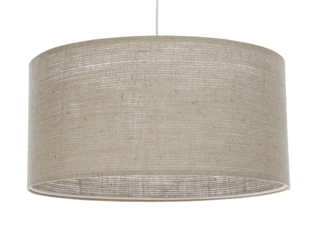 Suspension abat-jour en tissu taupe, tailles S, M, L ou XL