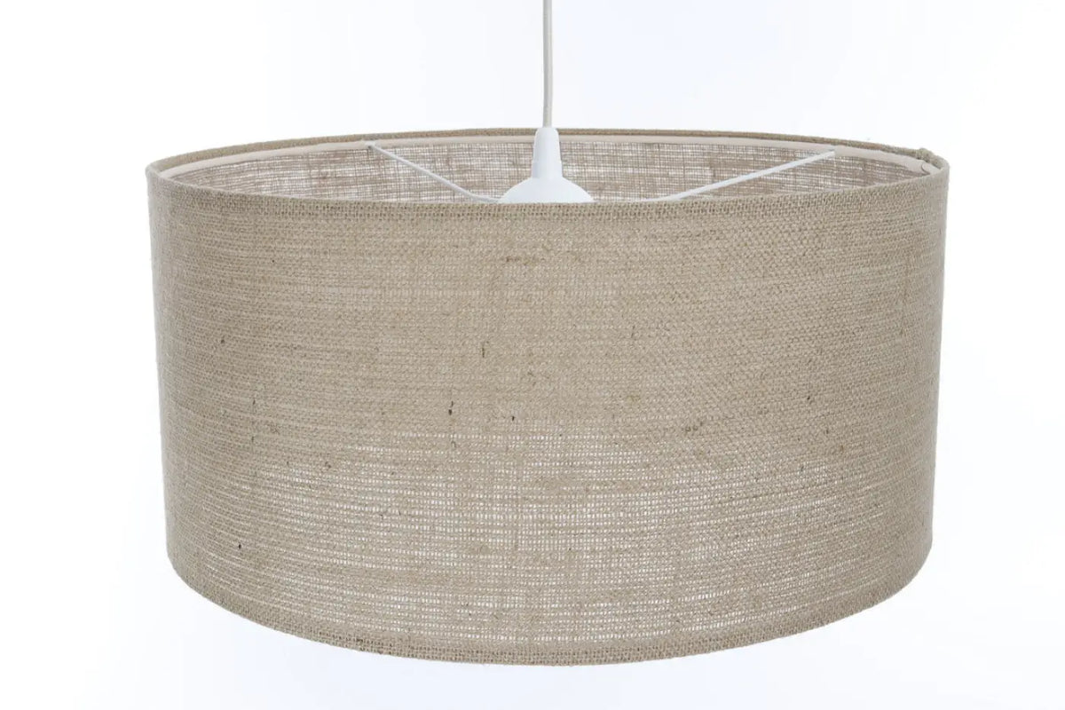 Suspension abat-jour en tissu taupe, tailles S, M, L ou XL