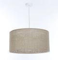 Suspension abat-jour en tissu taupe, tailles S, M, L ou XL