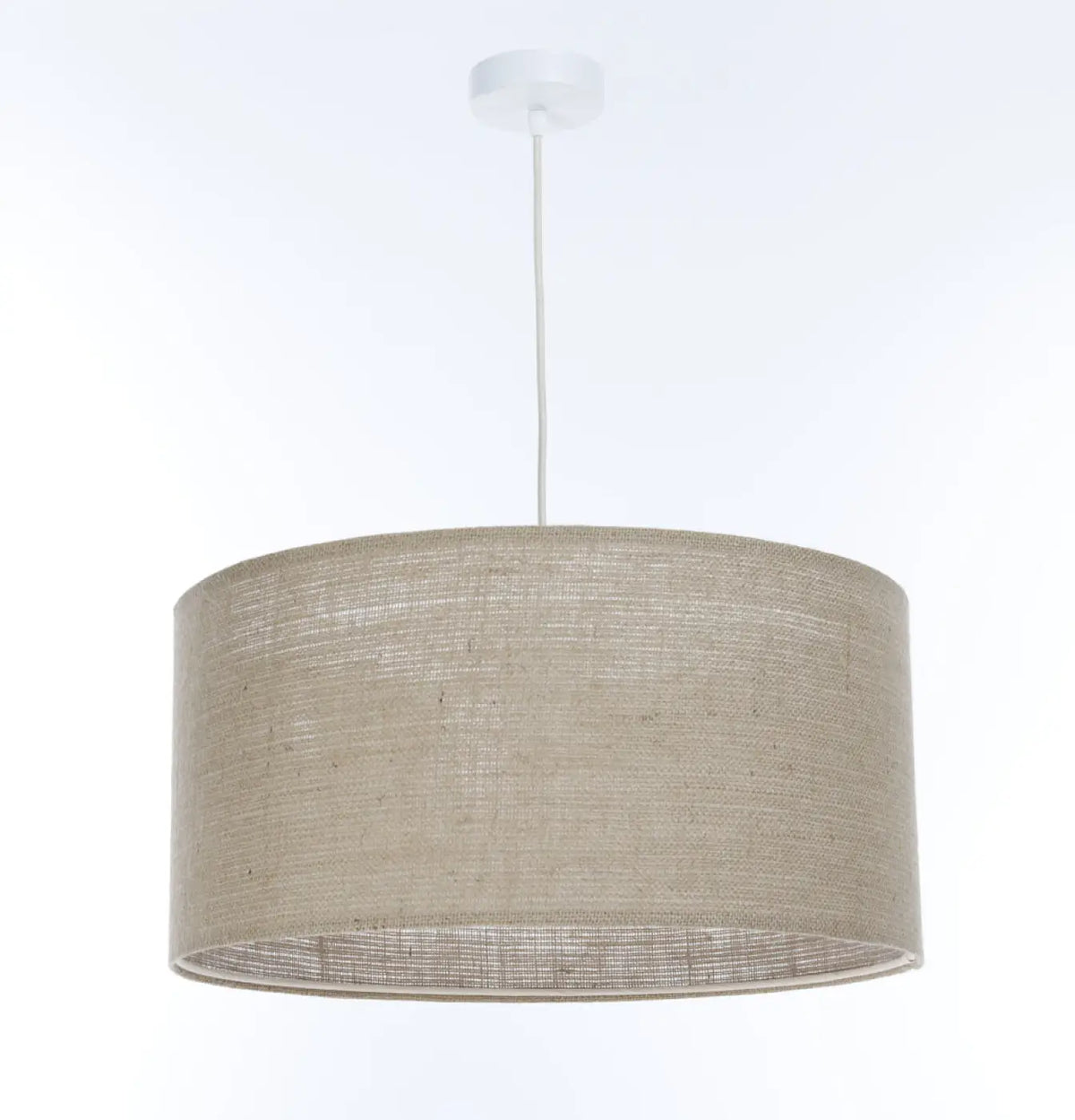 Suspension abat-jour en tissu taupe, tailles S, M, L ou XL