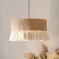 Suspension en tissu tissé à longues franges, tailles S à XL