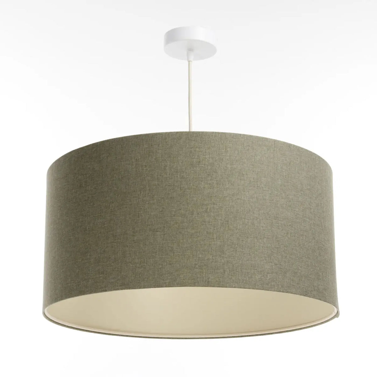 Suspension en tissu vert gris et écru, tailles S à XL