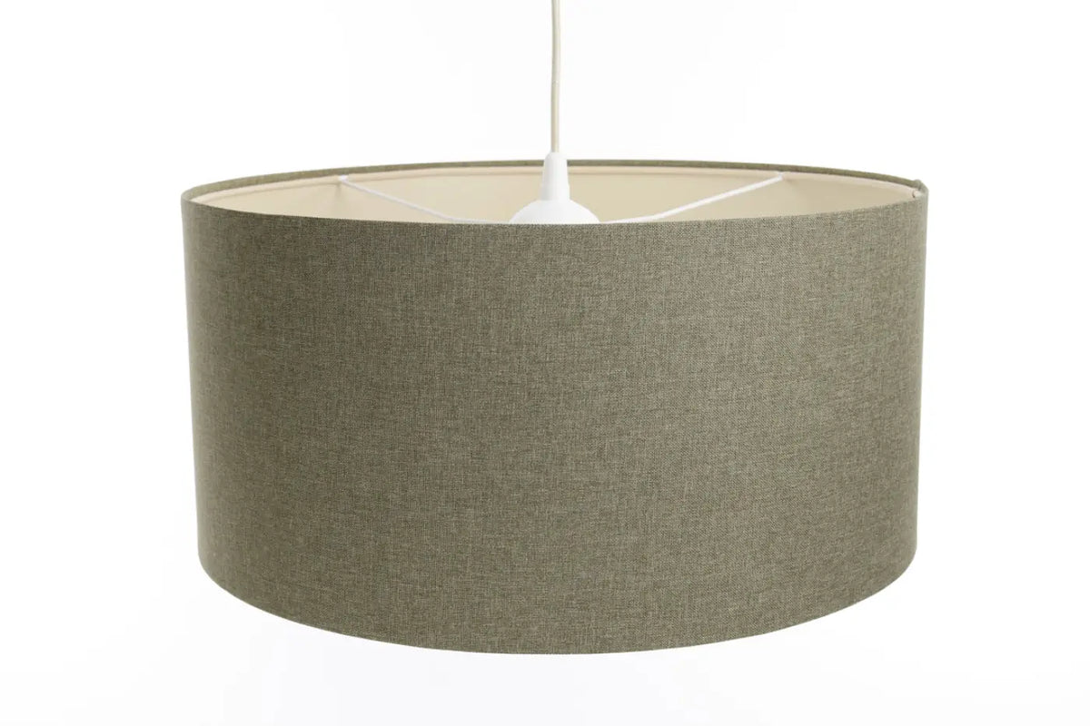 Suspension en tissu vert gris et écru, tailles S à XL
