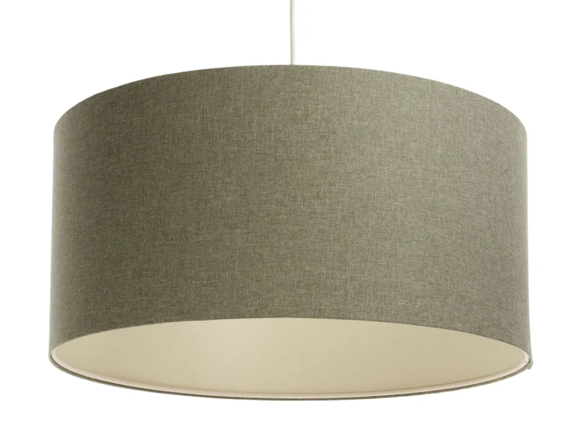 Suspension en tissu vert gris et écru, tailles S à XL
