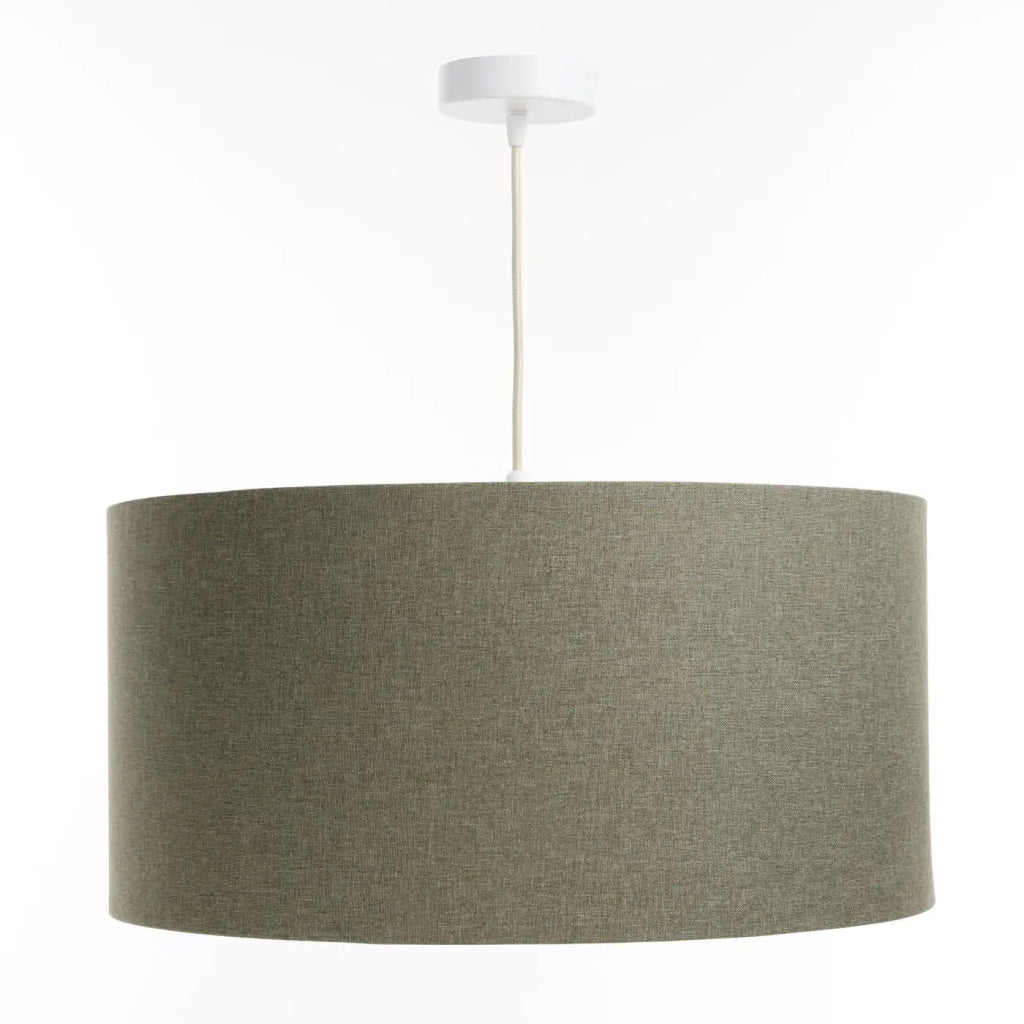 Suspension en tissu vert gris et écru, tailles S à XL