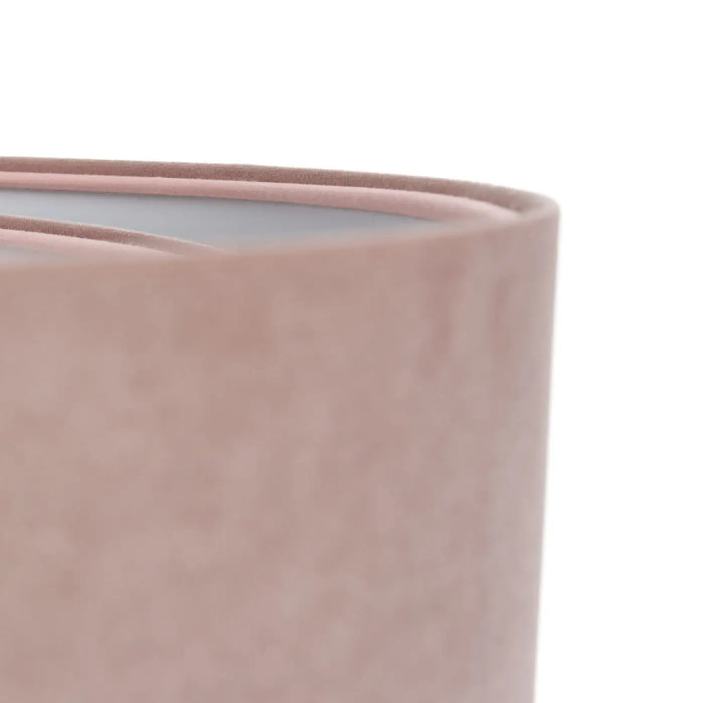Suspension torsadée en tissu vieux rose et gris clair, 4 tailles
