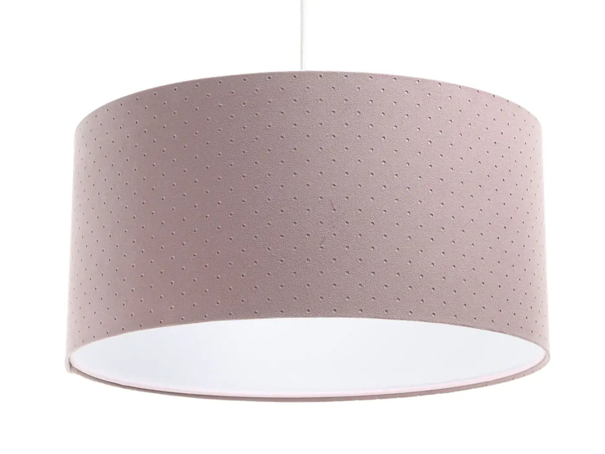 Suspension cylindre en tissu violet clair, tailles S à XL