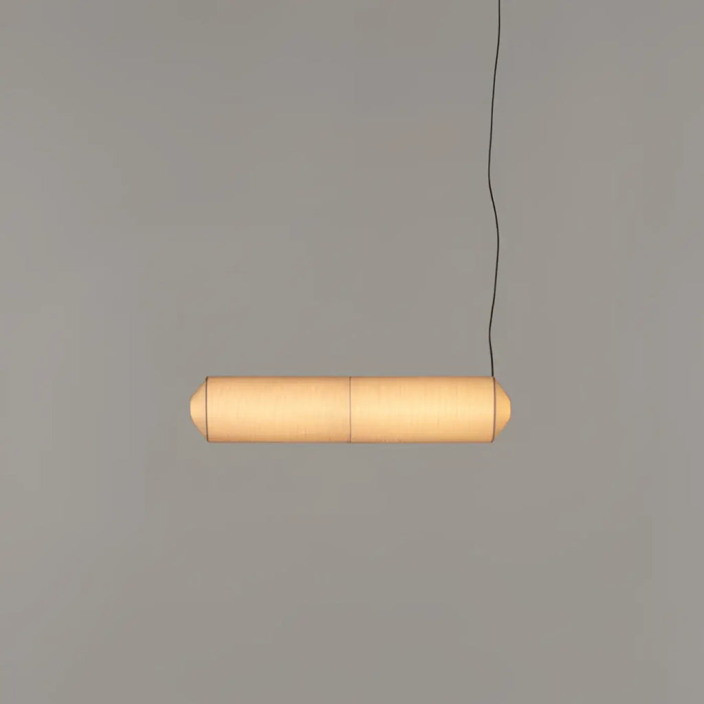 Suspension japonaise en tissu washi, forme allongée, S à XL