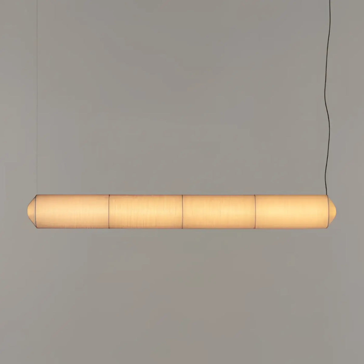 Suspension japonaise en tissu washi, forme allongée, S à XL