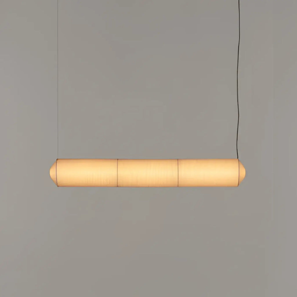 Suspension japonaise en tissu washi, forme allongée, S à XL