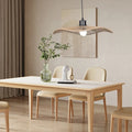 Suspension tressée d'aspect naturel, coloris beige ou noir, beige