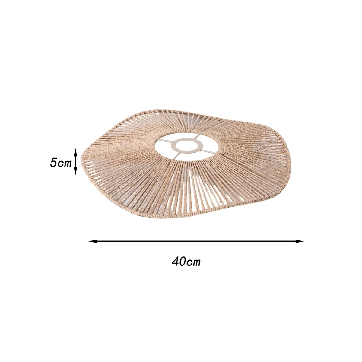 Suspension tressée d'aspect naturel, coloris beige ou noir