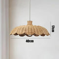 Suspension en rotin tressé bohème, beige ou marron, trois tailles, beige