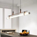 Suspension tube LED industrielle, noire ou dorée, tailles S, M, L, noir