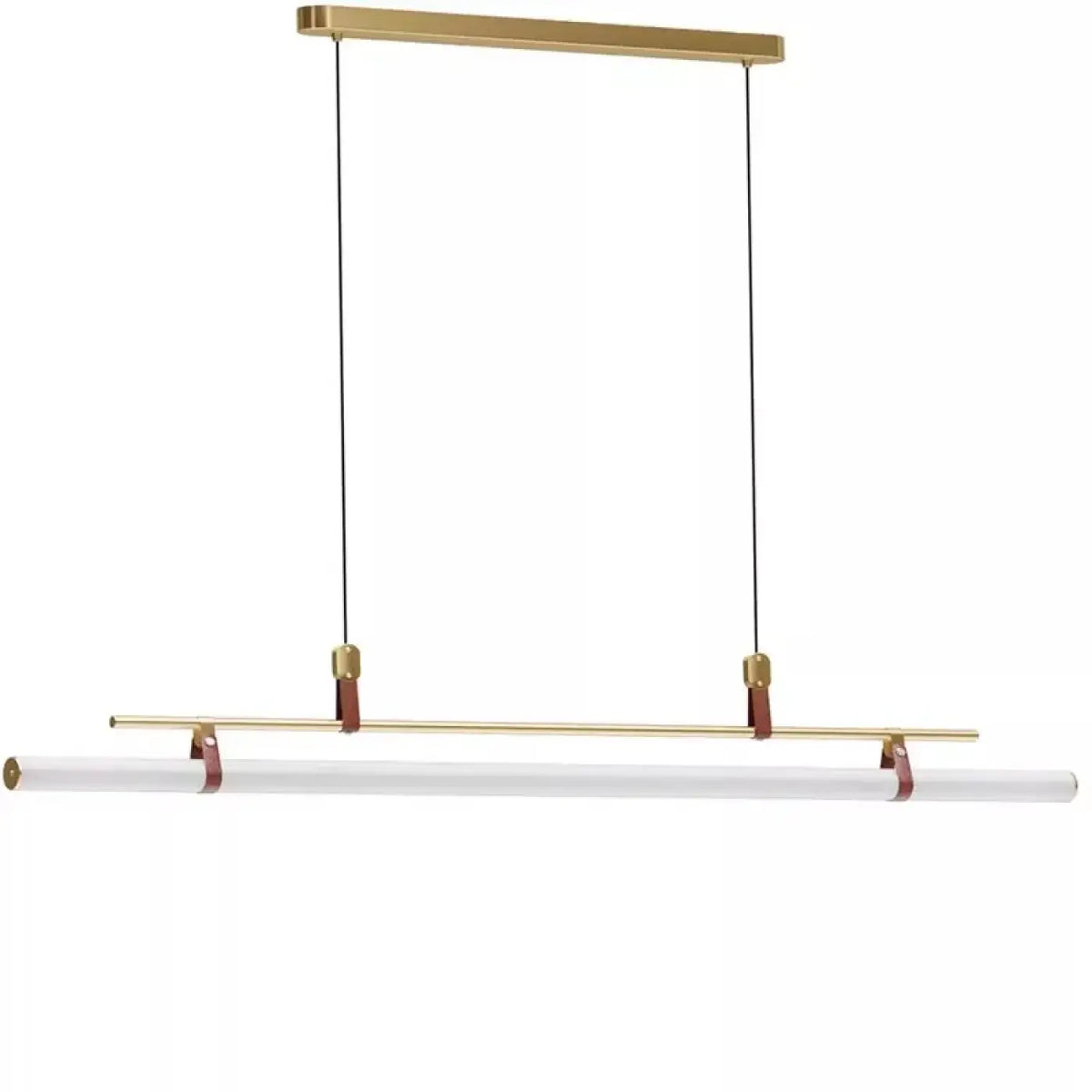 Suspension tube LED industrielle, noire ou dorée, tailles S, M, L
