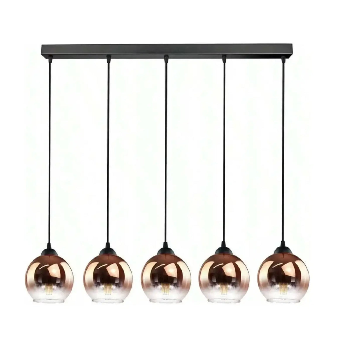 Suspension en verre ambré rétro, quatre tailles de S à XL