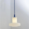 Suspension en verre opalin géométrique rétro, quatre coloris, bleu