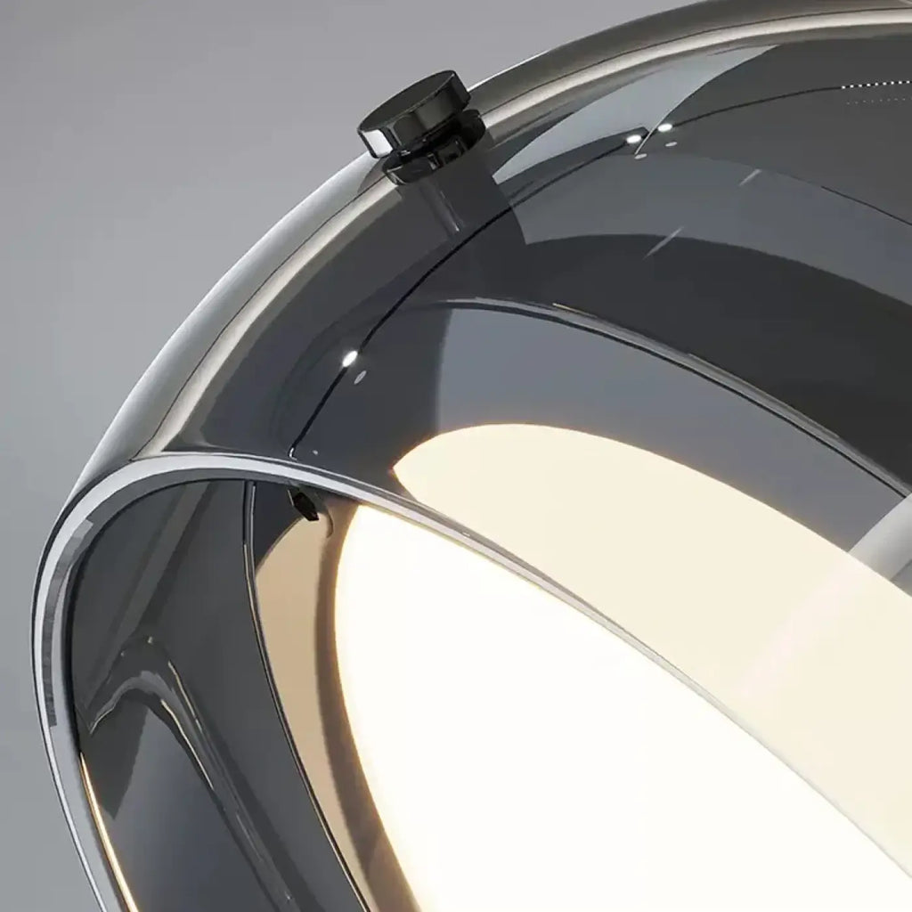 Suspension en verre fumé au style moderne, tailles S ou M