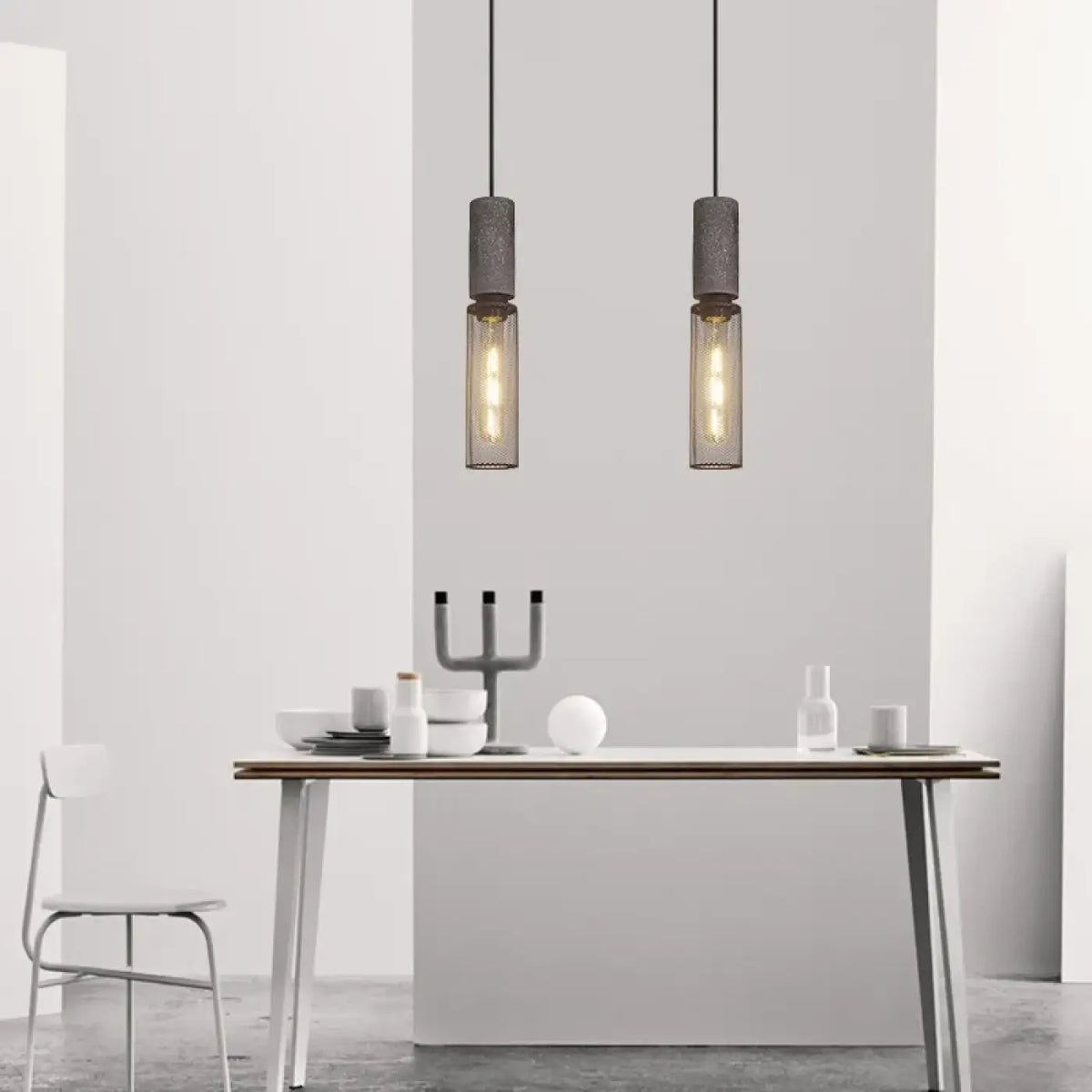 Suspension en verre et métal moderne, six modèles au choix