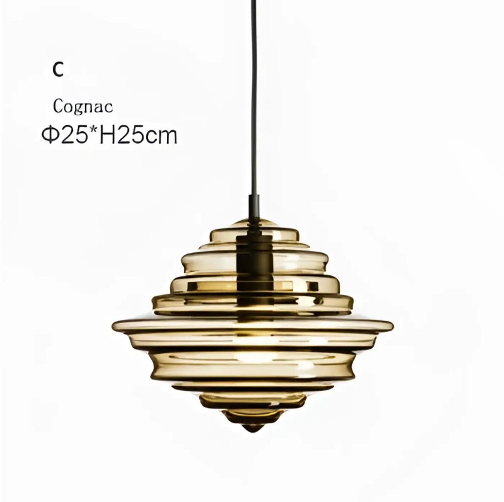 Suspension art déco en verre, trois modèles et trois teintes