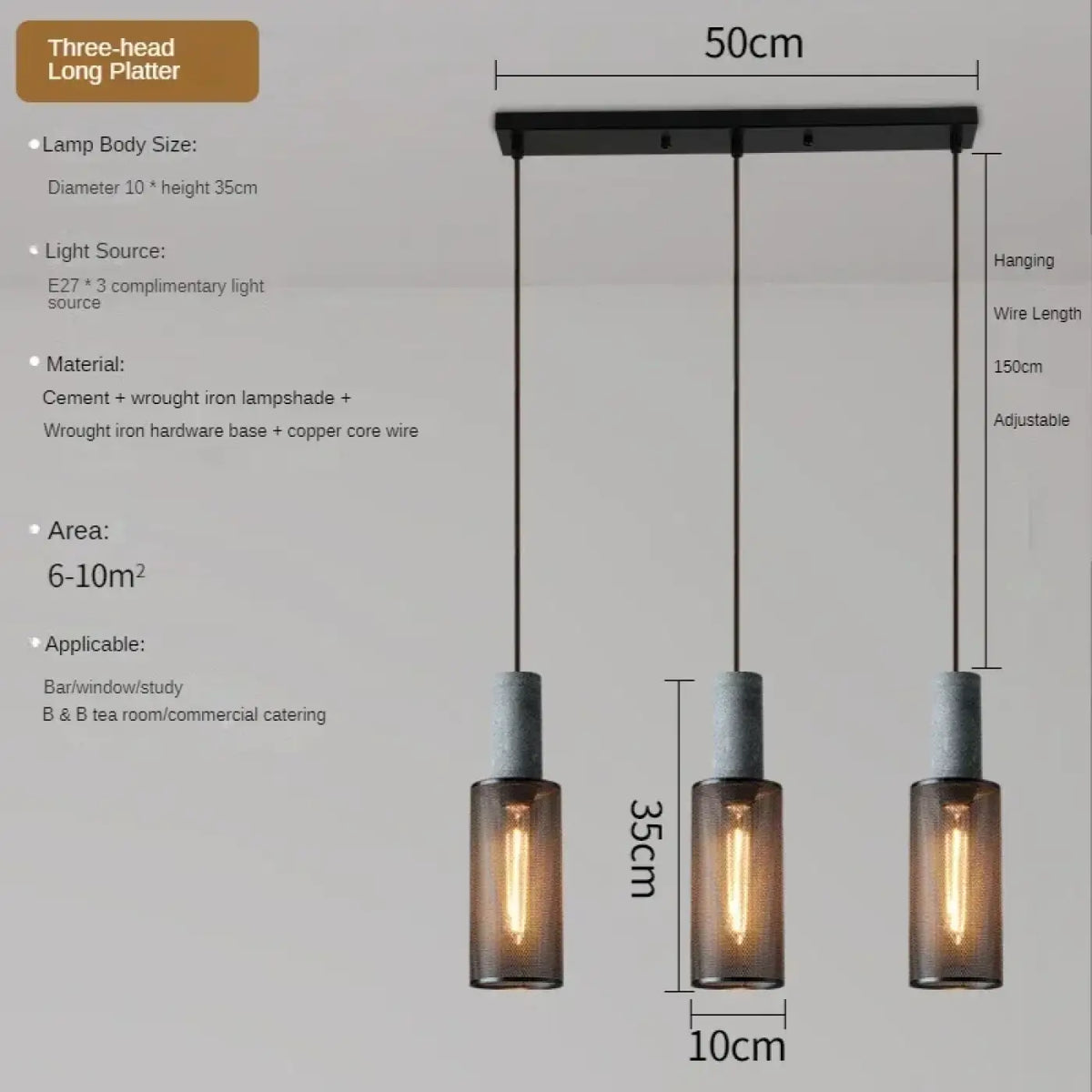 Suspension en verre esprit loft, huit modèles au choix