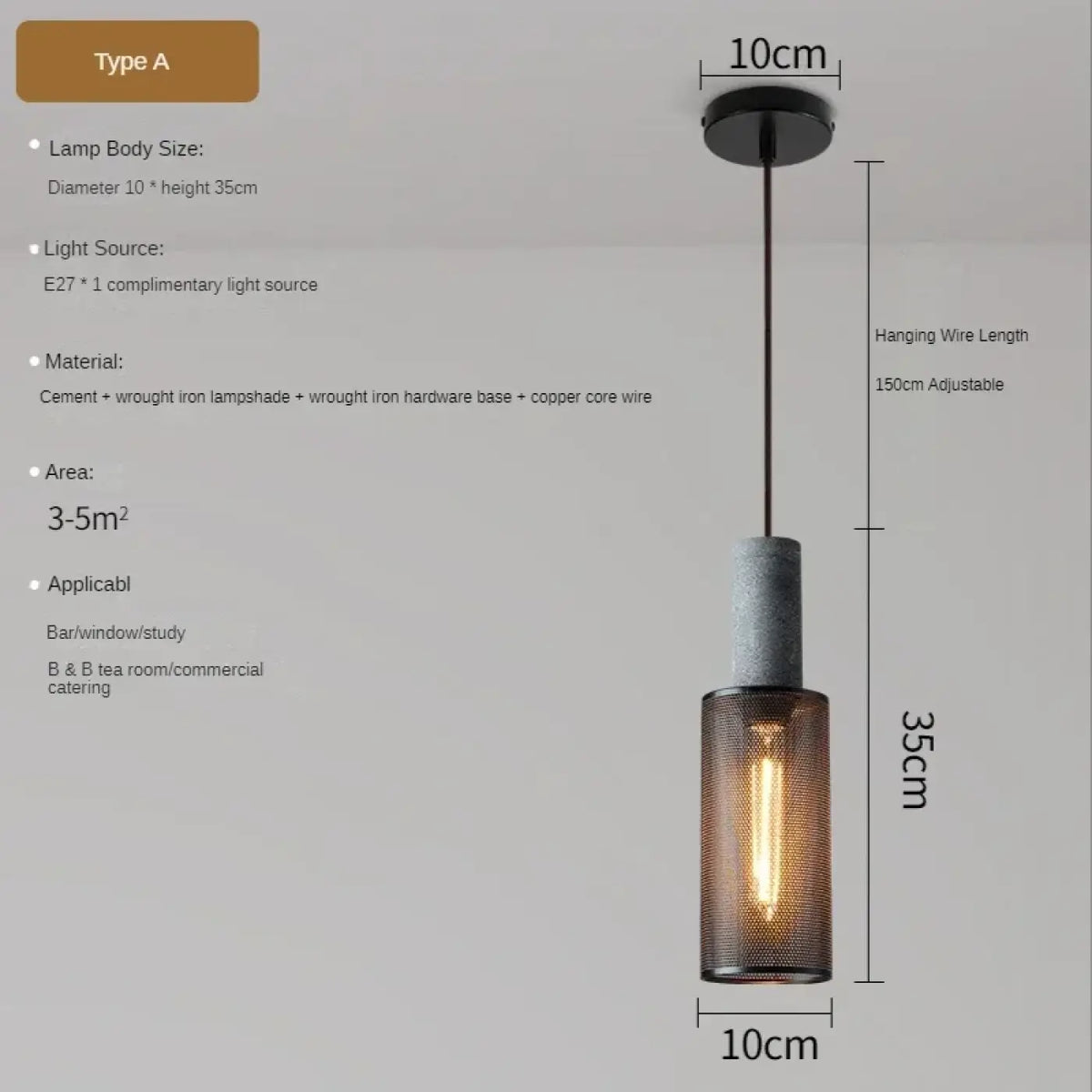 Suspension en verre esprit loft, huit modèles au choix