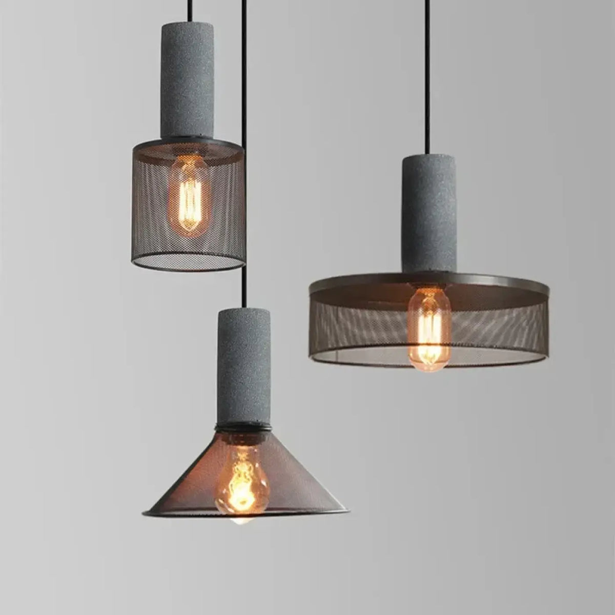 Suspension en verre esprit loft, huit modèles au choix