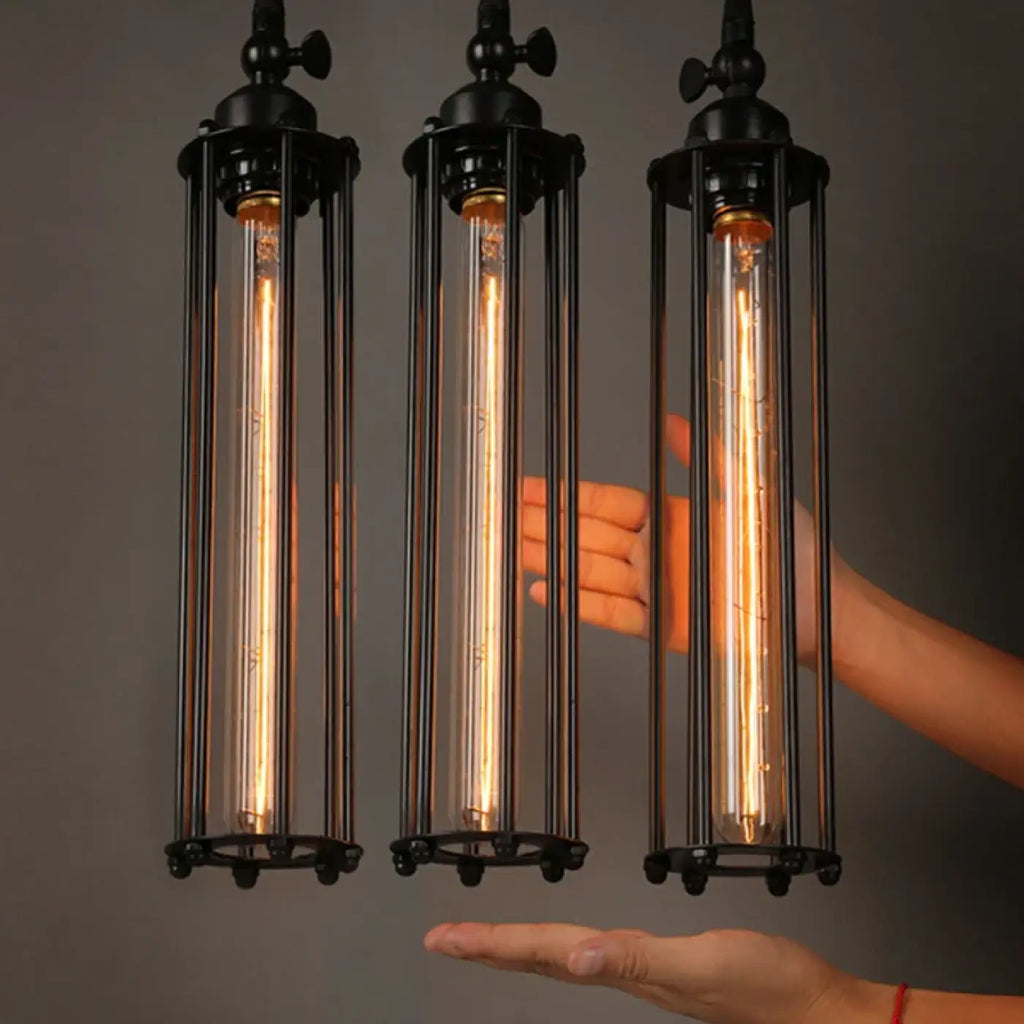 Suspension en verre vintage, esprit loft