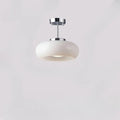 Suspension bulle en verre teinté, blanche ou orange, blanc