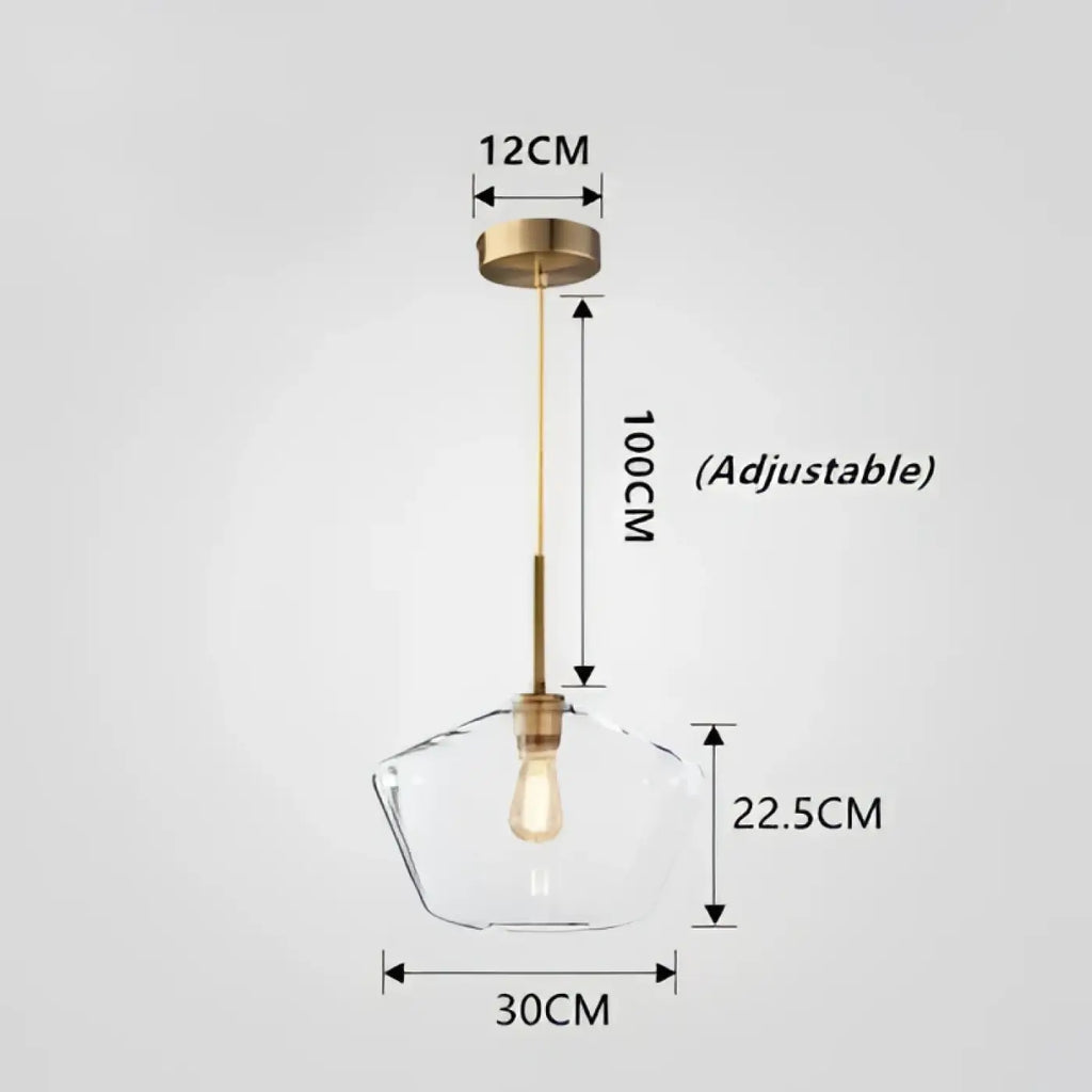 Suspension en verre transparent moderne, quatre modèles au choix