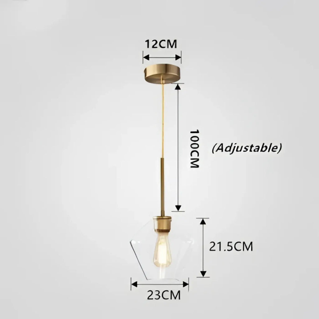 Suspension en verre transparent moderne, quatre modèles au choix