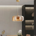 Suspension en verre teinté cognac pour la cuisine, orange