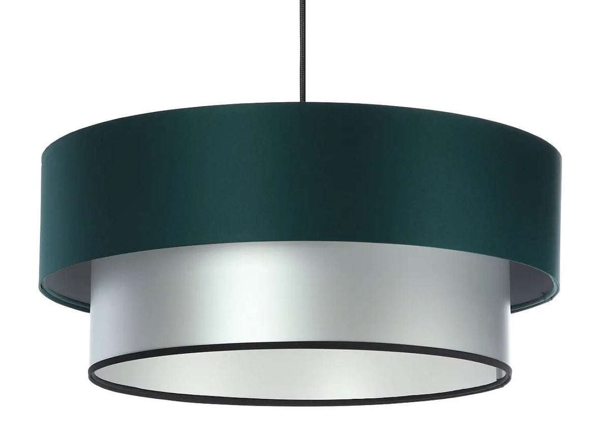 Suspension vert foncé à intérieur argenté, tailles S, M et L