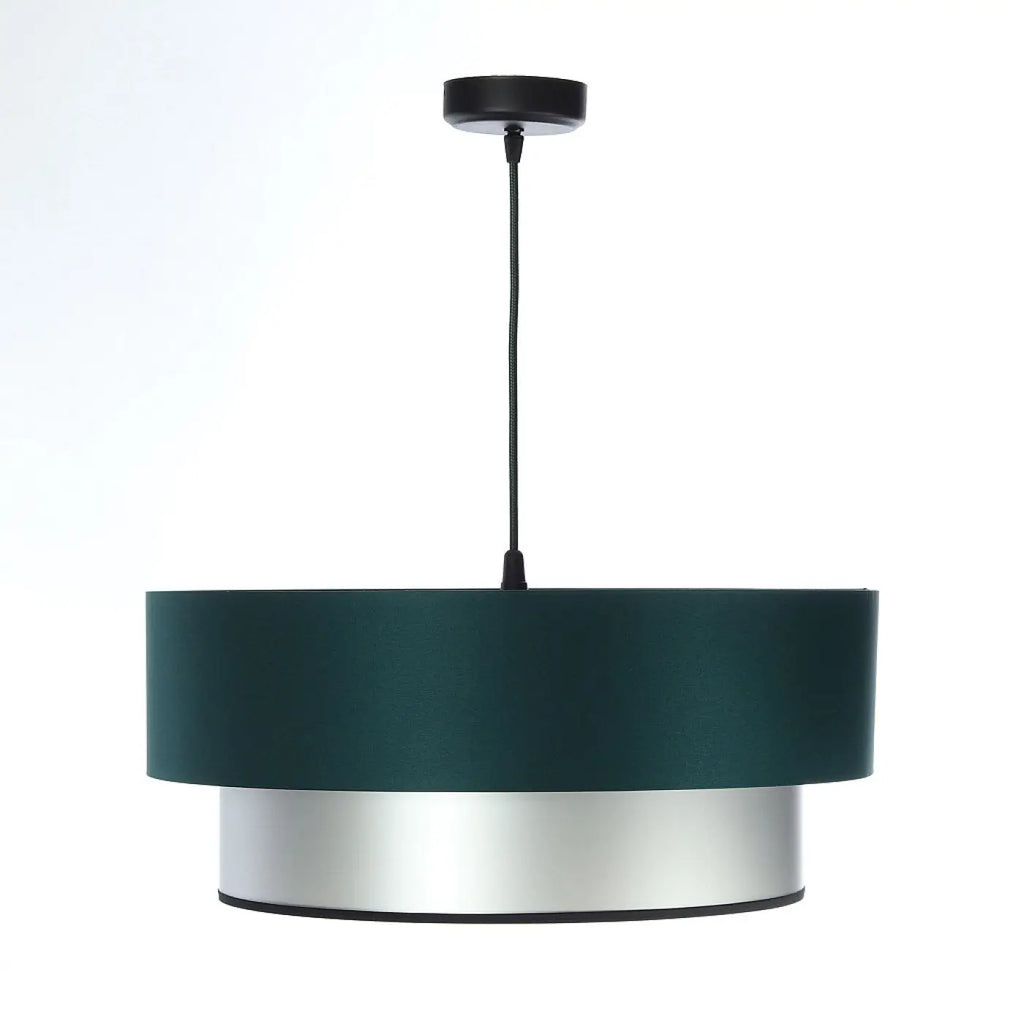 Suspension vert foncé à intérieur argenté, tailles S, M et L