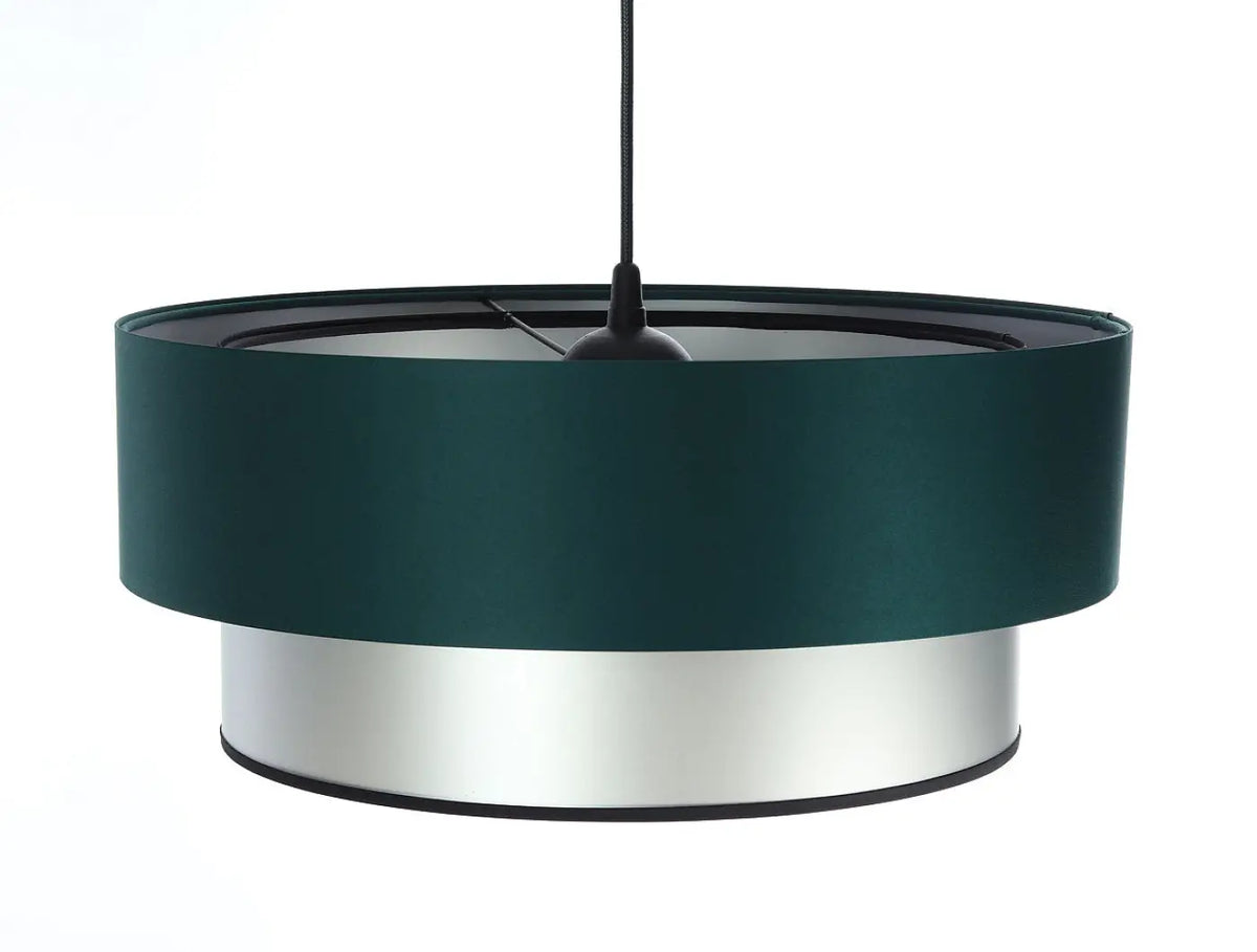 Suspension vert foncé à intérieur argenté, tailles S, M et L