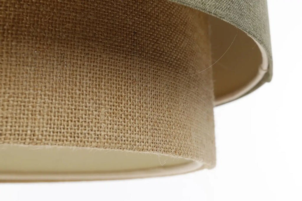 Suspension en tissu vert gris et beige, tailles S, M ou L