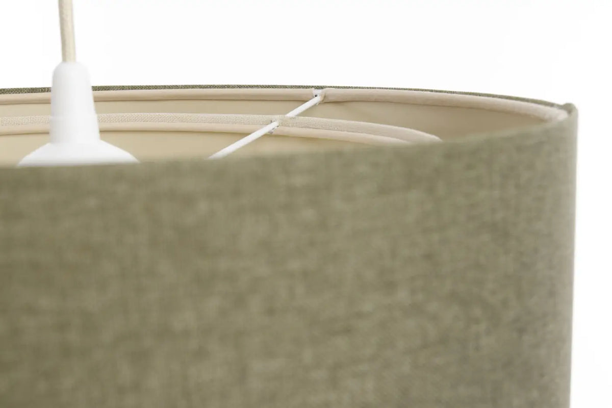 Suspension tissu vert gris et crème à double niveau, S, M, L
