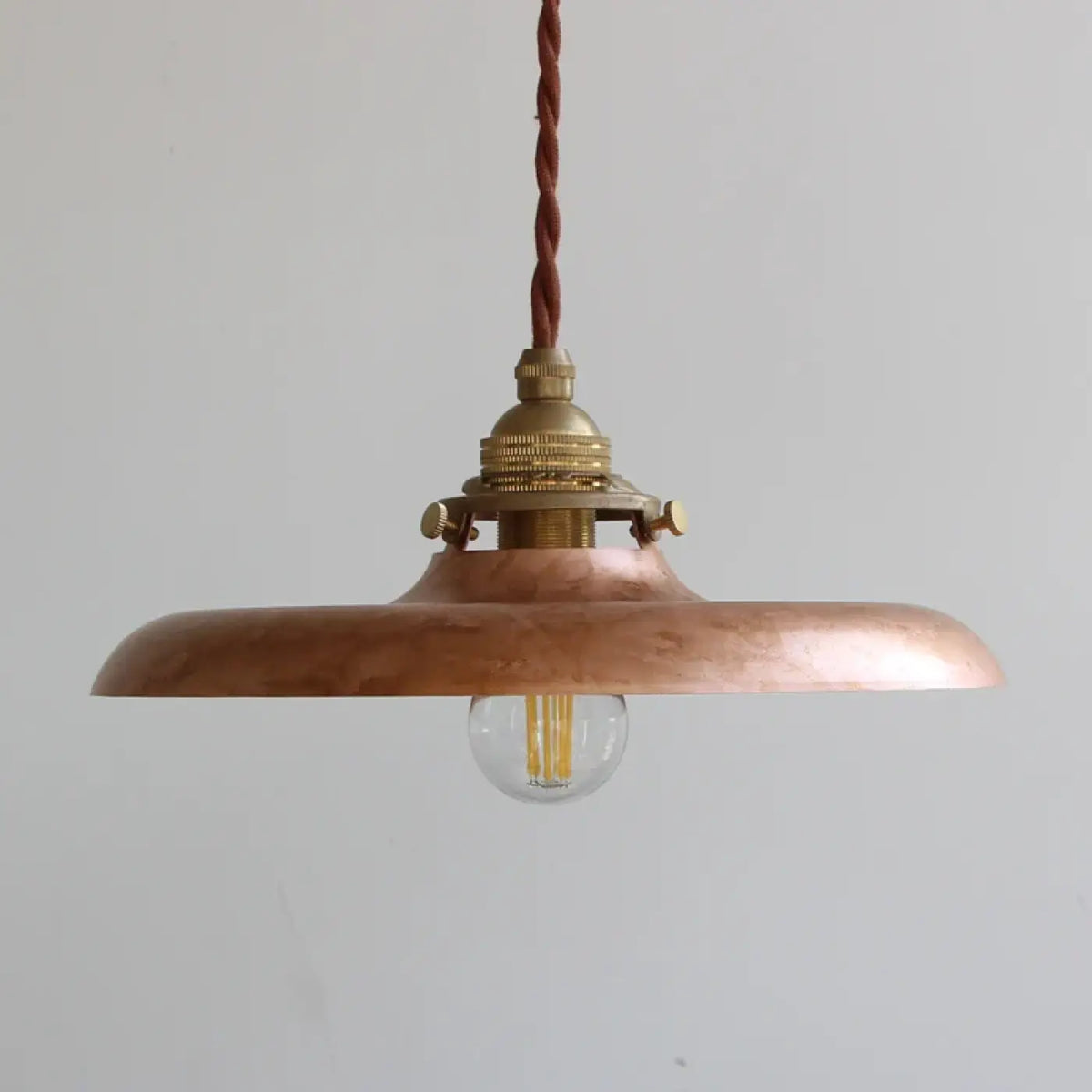 Suspension vintage en métal à câble tressé, quatre coloris, bronze