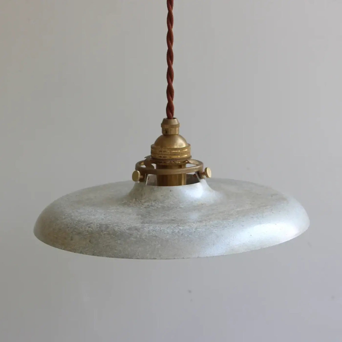 Suspension vintage en métal à câble tressé, quatre coloris, argenté