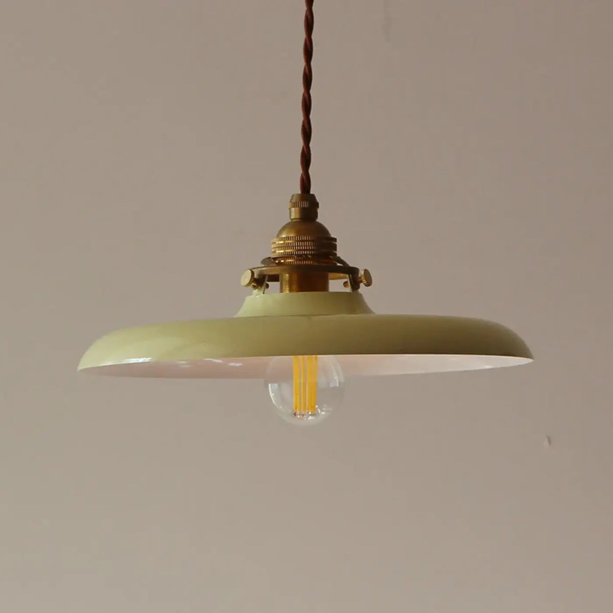 Suspension vintage en métal à câble tressé, quatre coloris