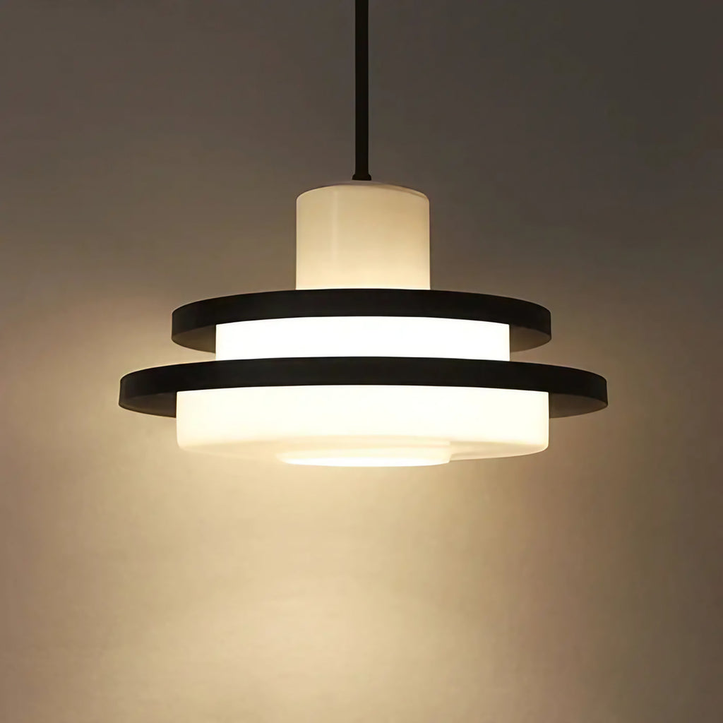 Suspension vintage scandinave, rouge ou noire