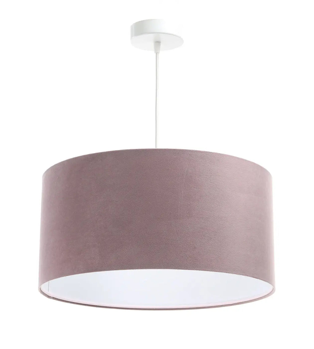 Suspension cylindre violet clair à intérieur blanc, S à XL