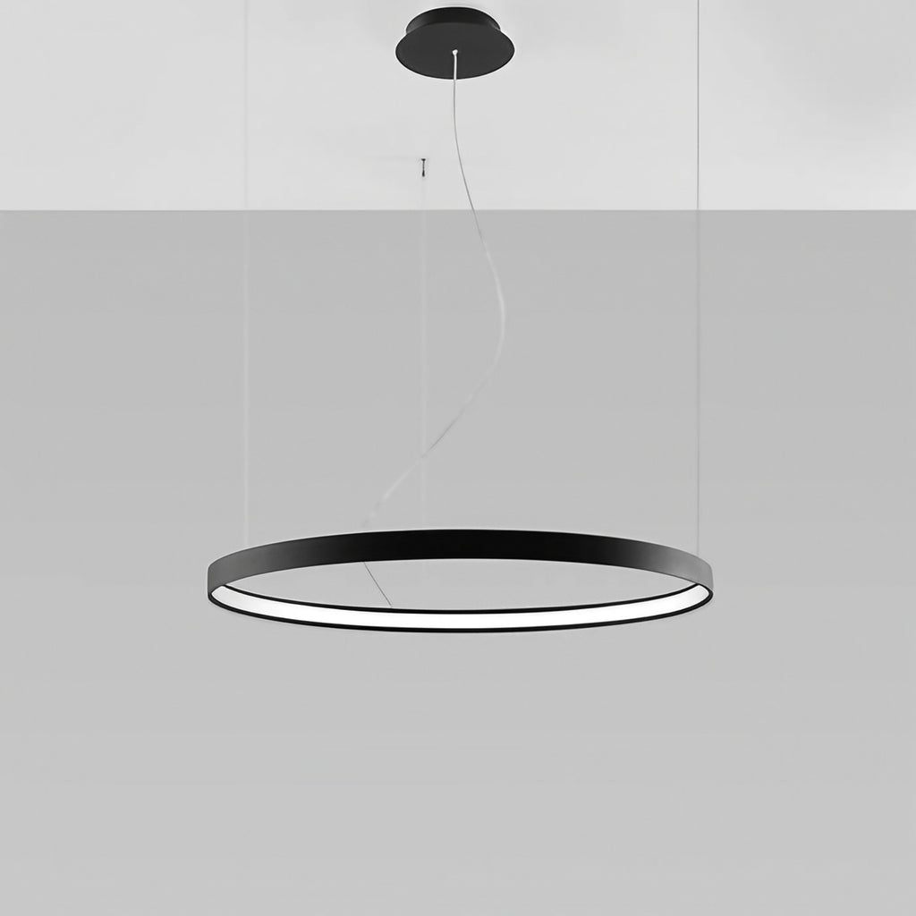 Suspension anneau LED horizontal en aluminium, 1 à 3 cercles