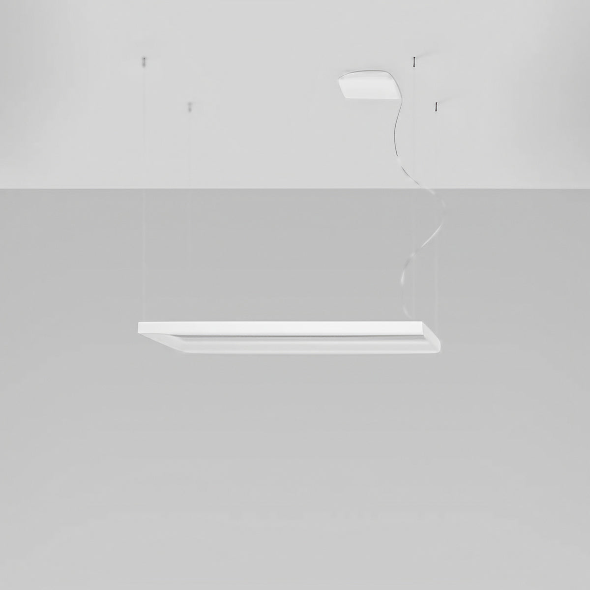 Suspension cadre rectangulaire LED en aluminium, 100 ou 130 cm